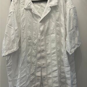 Abercrombie & Fitch White Textured Camisole